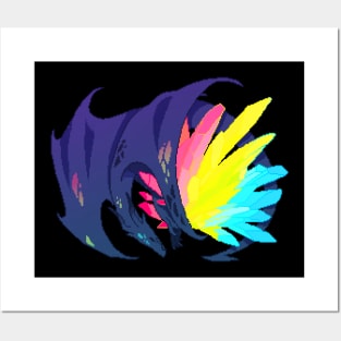 Pansexual Pride Flag Crystal Dragon Posters and Art